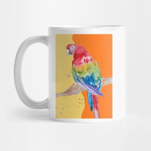 Parrot Watercolor Painting Macaw - Yellow Orange Mug